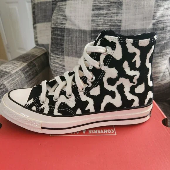 🔥 Chuck Taylor Converse All Stars 70 black and white print - Picture 3 of 6